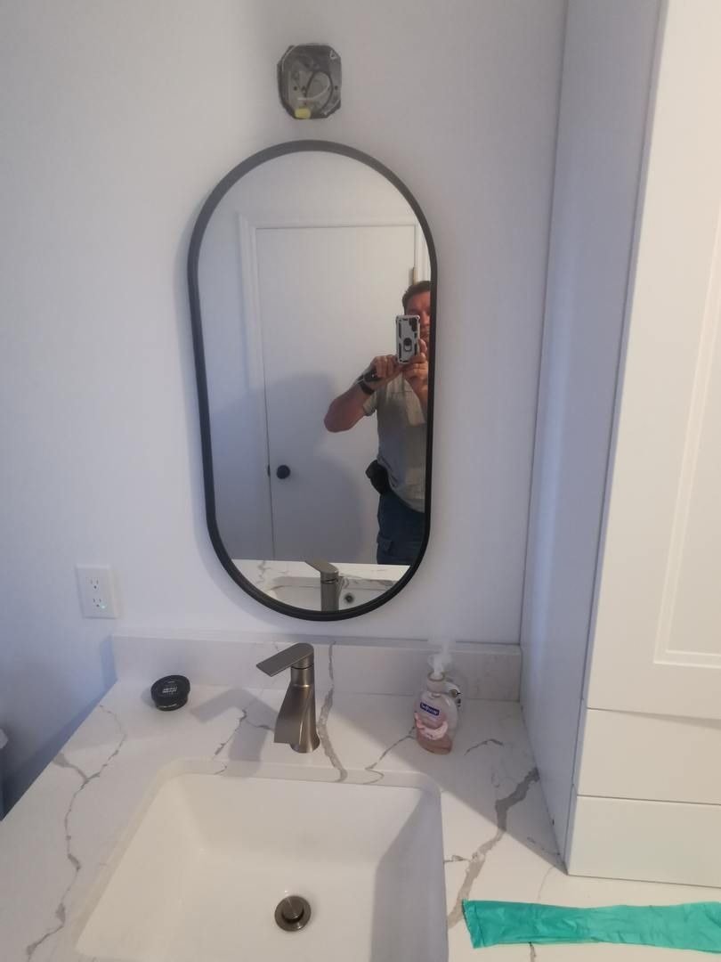 Oval Mirror Vanity